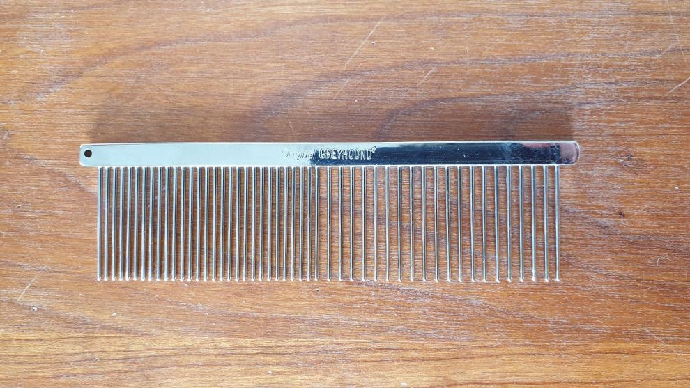 Pettinino cromato 12cm - denti 3 cm Pettinino cromato 12cm - denti 3 cm